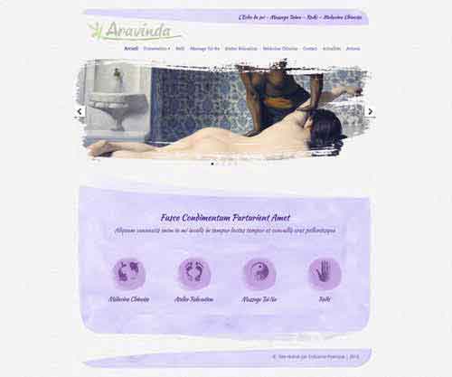 Création de site internet pour des séances de Reiki et de relaxation Aravinda ou l'Echo de Soi