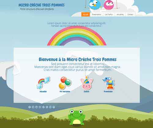 Création de site internet pour une crèche Crèche Les Trois Pommes