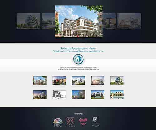 Création de page internet pas cher de recherche immobilière Recherche immobilière: Maison ou Appartement
