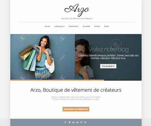 Site Ecommerce pour une boutique de vêtement Boutique de Prêt à porter Arzo