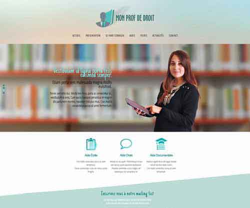 Création de site internet de cours de Droit Cours de droit : Mon Prof de Droit