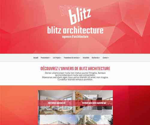 Création de site internet pas cher pour un architecte Blitz Architecture