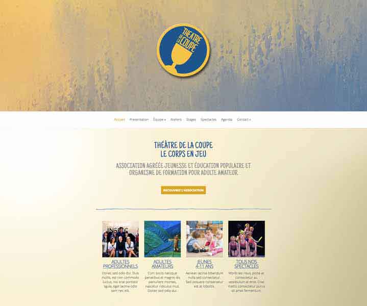 Création de site internet pour une compagnie de Théâtre La Compagnie du Théâtre La Coupe