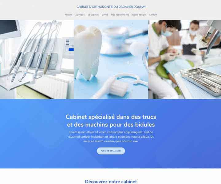 Création de site internet pour un cabinet dentaire Pages informatives et de conseil pour un dentiste