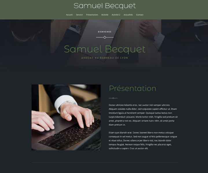 Création de site internet pour Avocat et Expert Juridique Site web de présentation des services d'avocat et d'expertise juridique