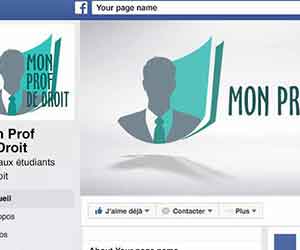 Création de Bandeau Facebook Pas Cher pour Formation - Bandeau Facebook pour un service de formation Page Facebook Mon Prof de Droit