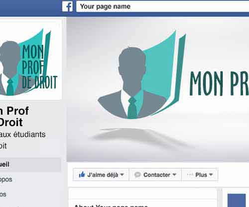 Bandeau Facebook pour un service de formation Page Facebook Mon Prof de Droit