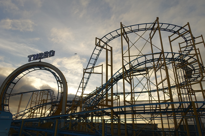 Insipration graphique dans une fête foraine à Brighton en Angleterre prise le 30-10-2018