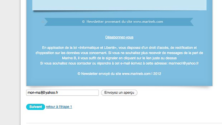 Mise en forme graphique de la newsletter