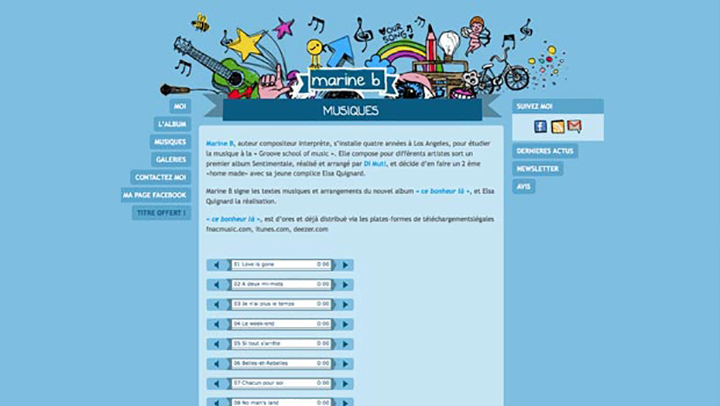 Insertion d’un lecteur de musique audio