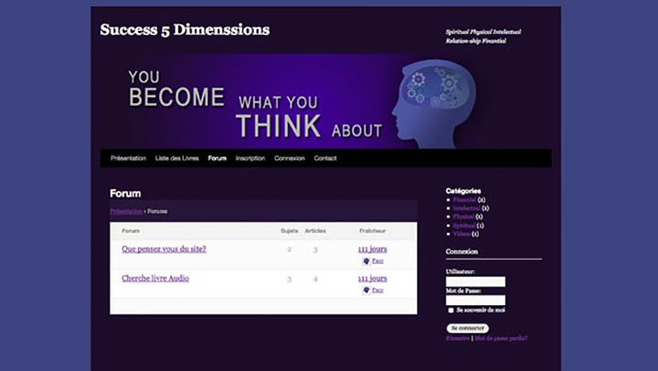 Exemple d'un forum de discutions